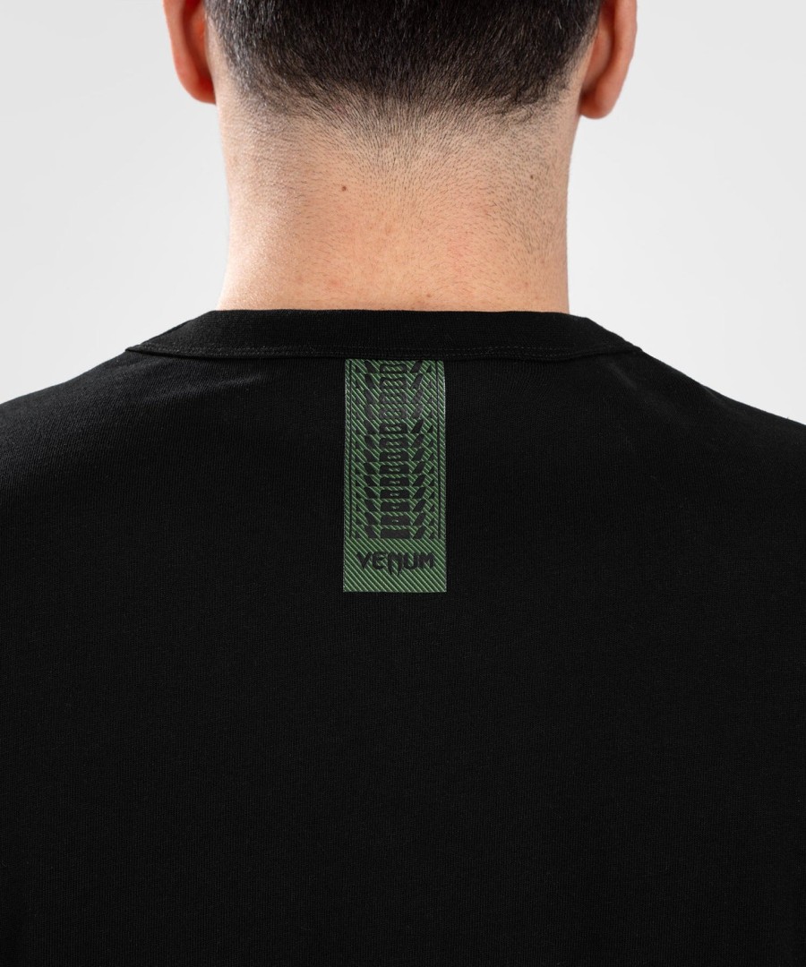 koszulka venum connect xl – czarno-zielona