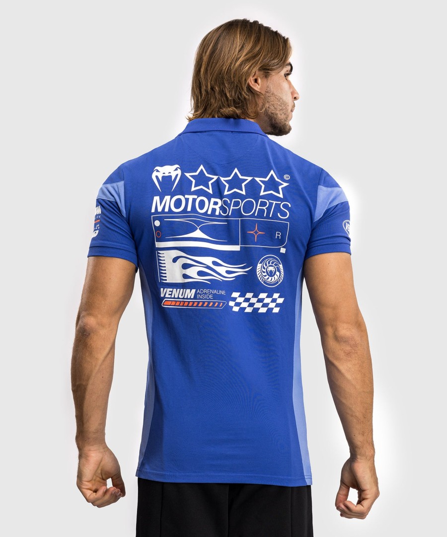 bawełniana koszulka polo venum motorsport – królewski błękit