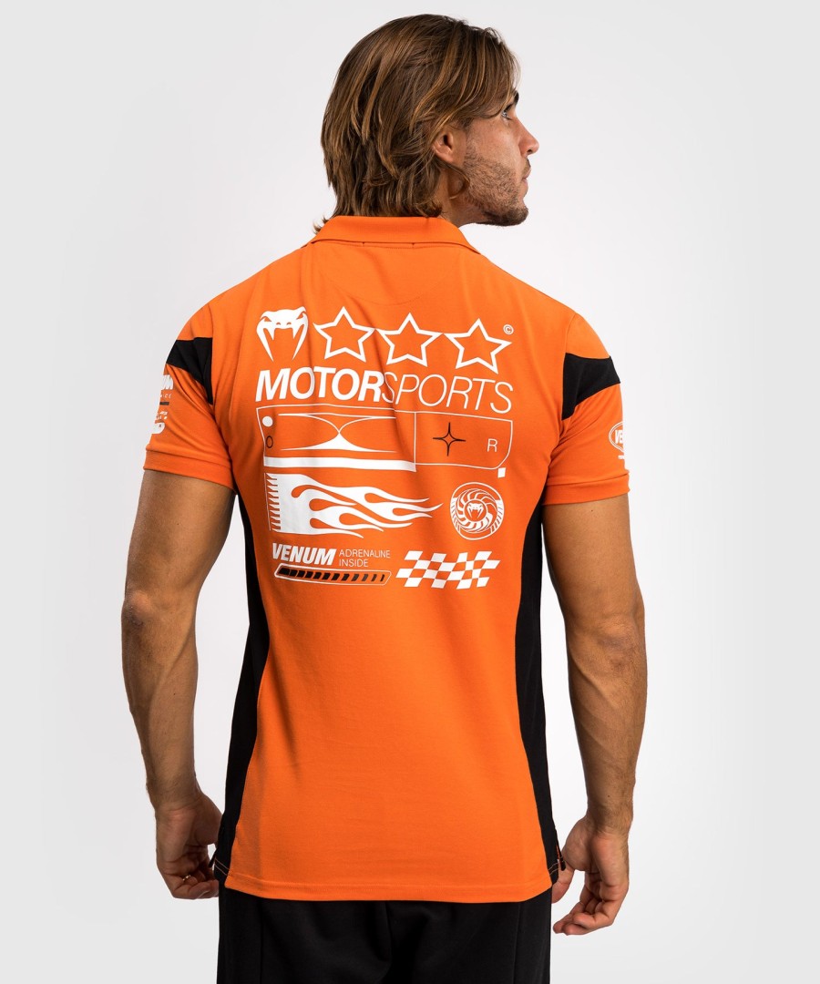 koszulka polo venum motorsport cotton - mandarynkowa