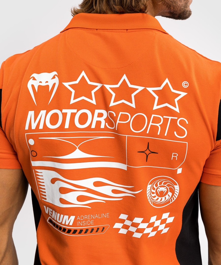 koszulka polo venum motorsport cotton - mandarynkowa