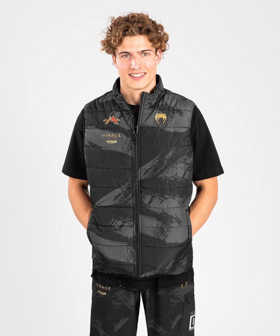 kurtka puchowa venum x mirage sleeveless down jacket – czarno-złota