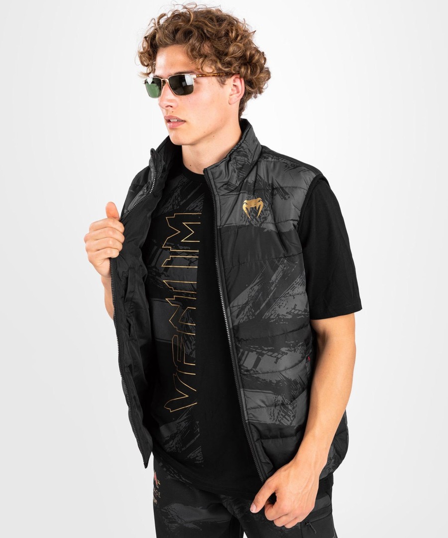 kurtka puchowa venum x mirage sleeveless down jacket – czarno-złota