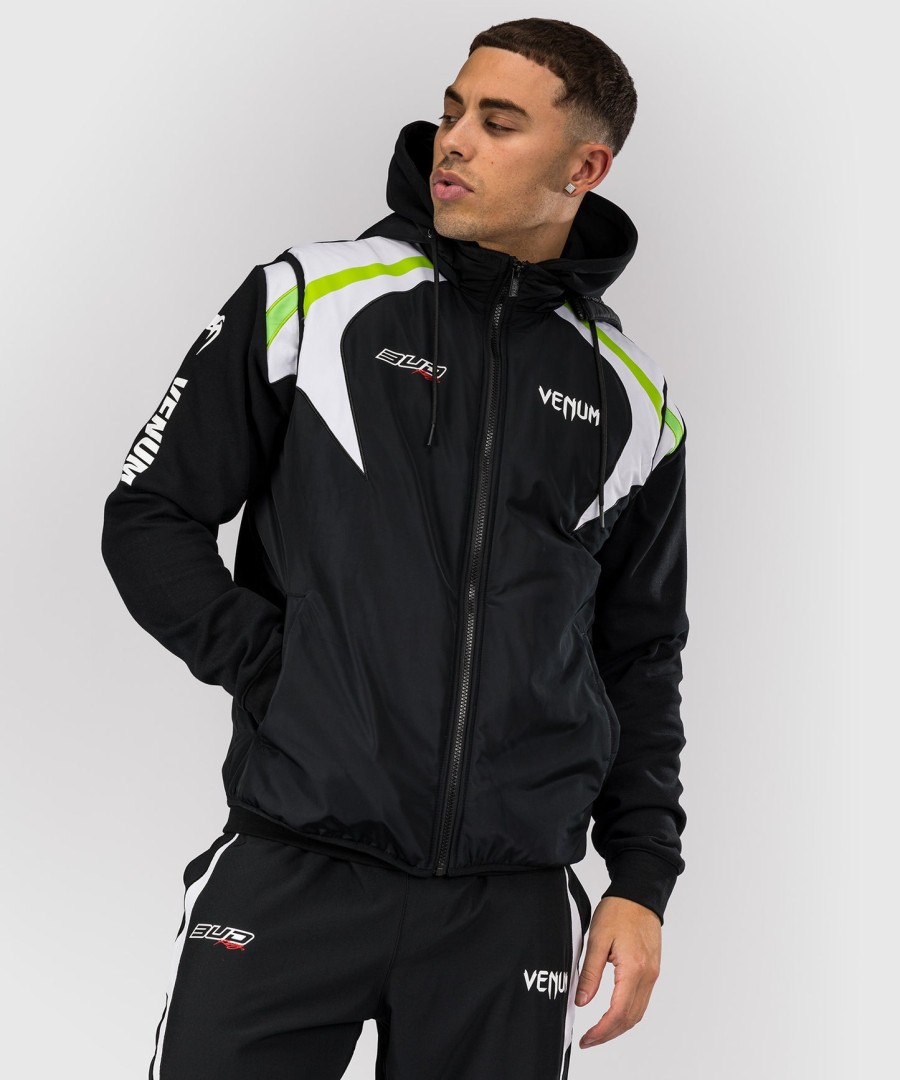 kurtka puchowa venum x bud racing – czarno-biało-limonkowa