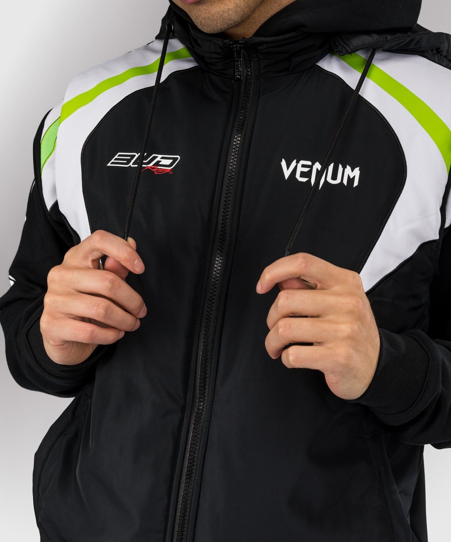 kurtka puchowa venum x bud racing – czarno-biało-limonkowa