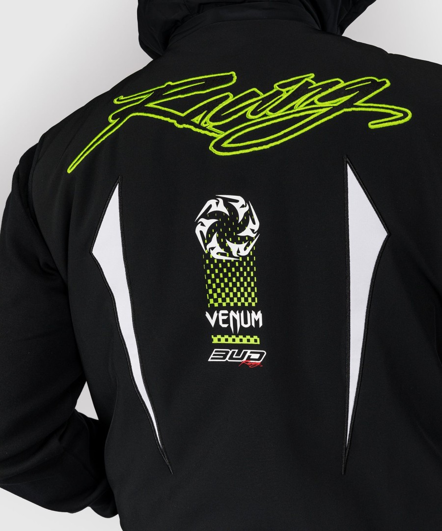 kurtka puchowa venum x bud racing – czarno-biało-limonkowa