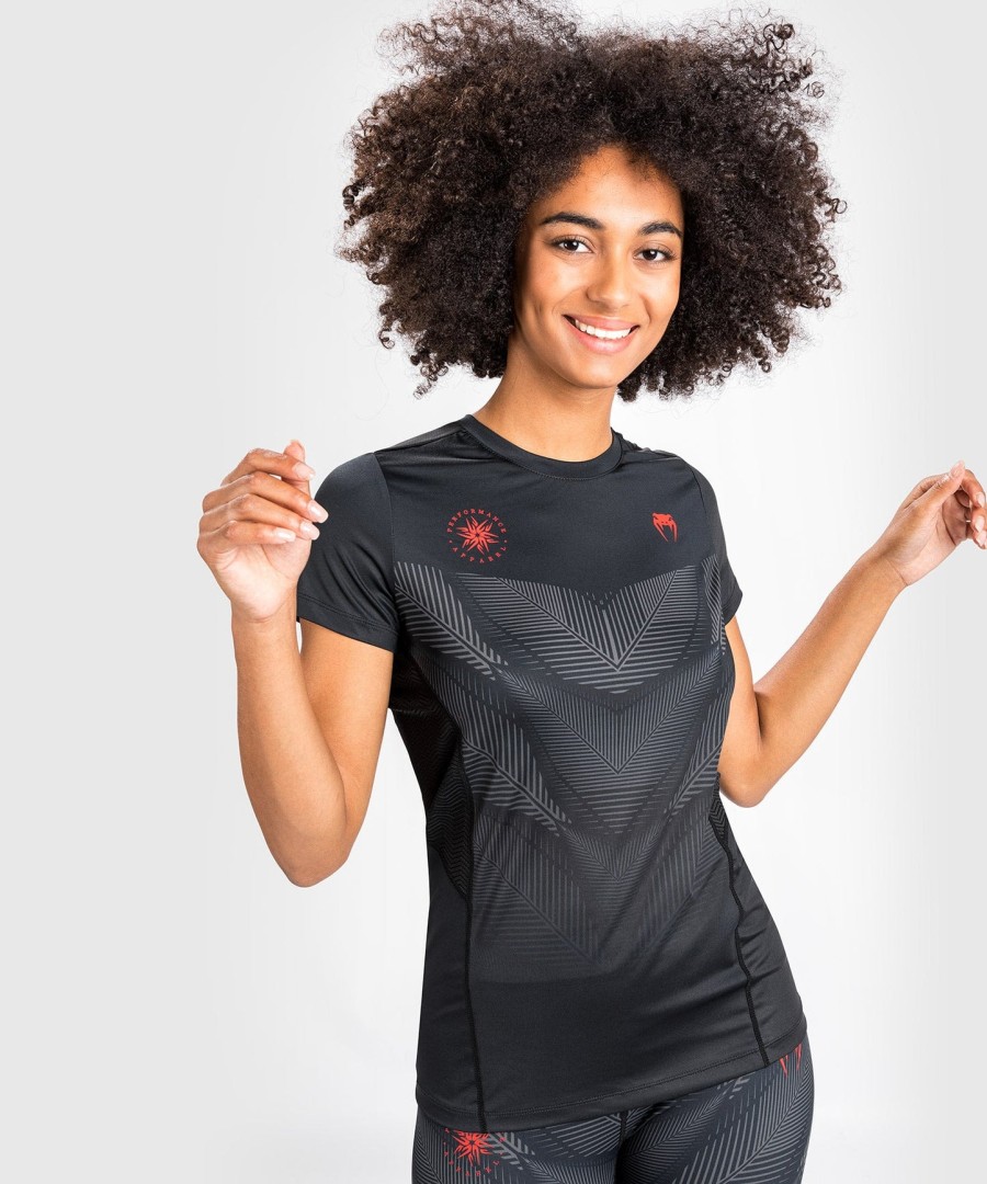 koszulka venum phantom dry tech – dla kobiet – czarno-czerwona