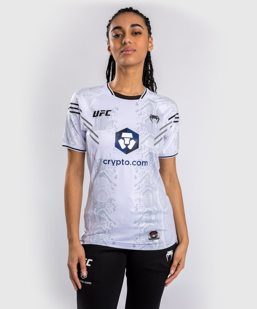 koszulka ufc adrenaline by venum authentic fight night women walkout jersey – biała