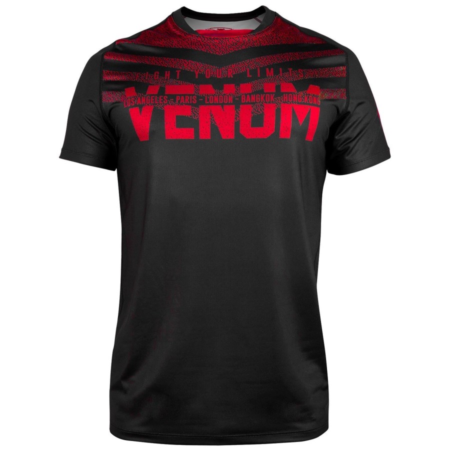 koszulka venum signature dry tech – czarno-czerwona
