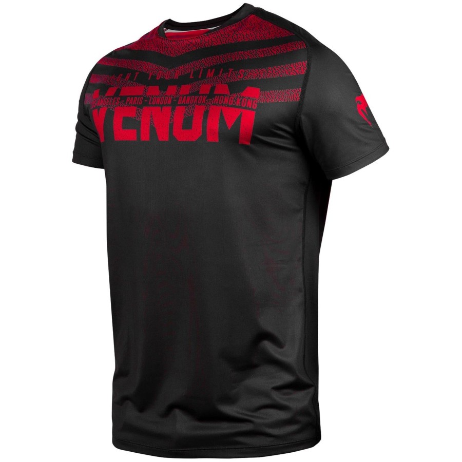 koszulka venum signature dry tech – czarno-czerwona
