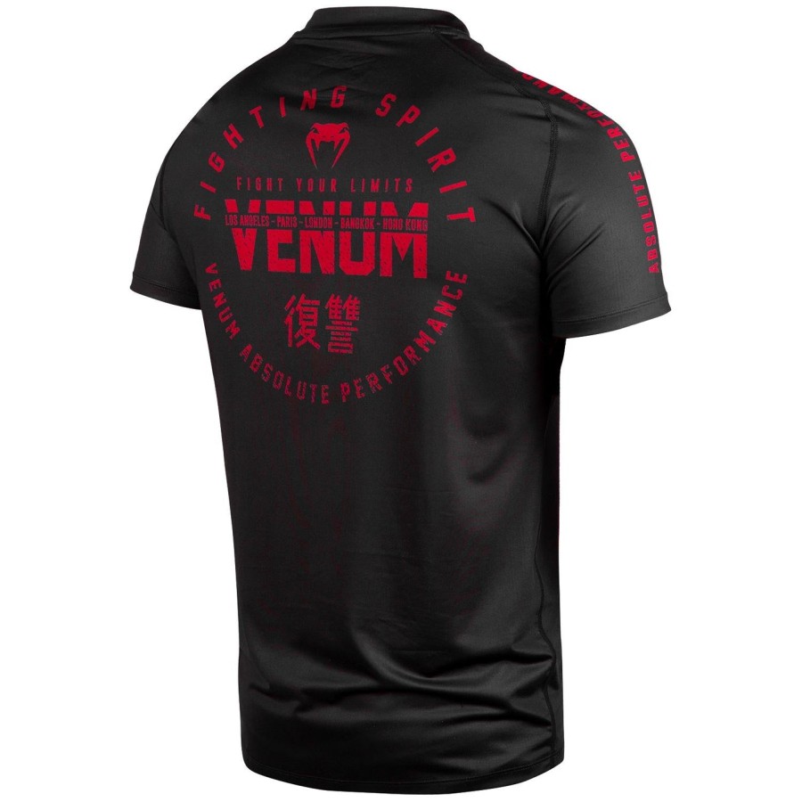 koszulka venum signature dry tech – czarno-czerwona