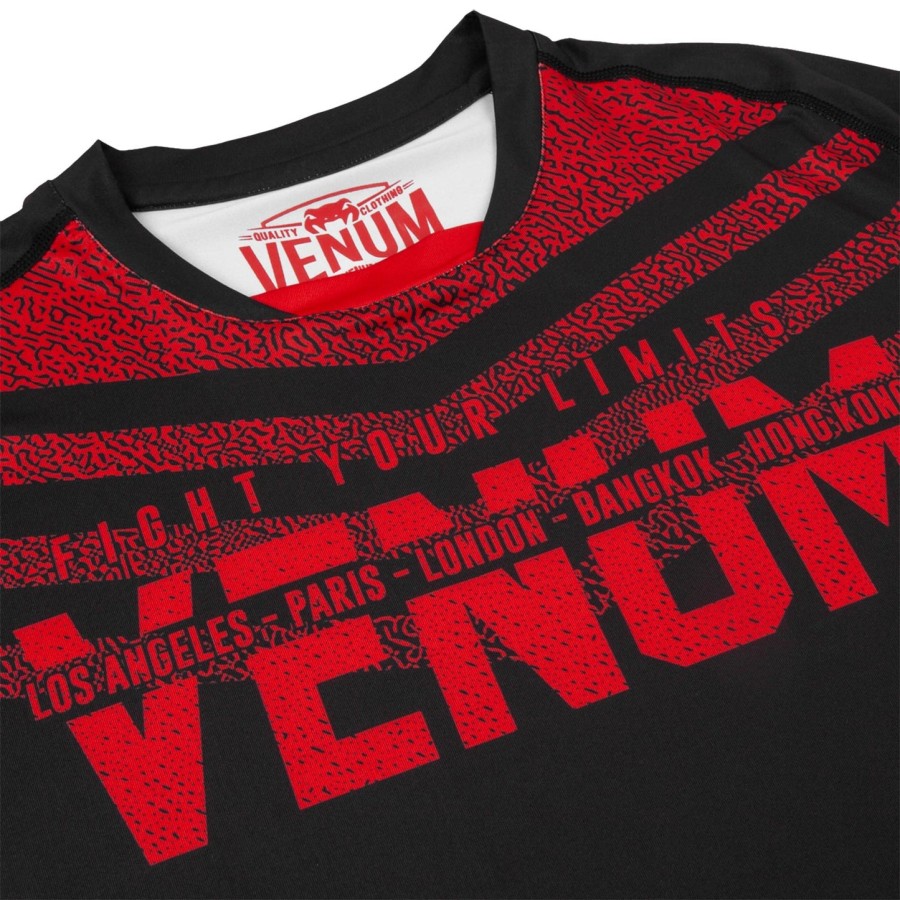 koszulka venum signature dry tech – czarno-czerwona