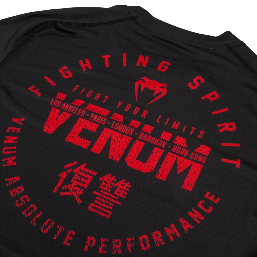 koszulka venum signature dry tech – czarno-czerwona