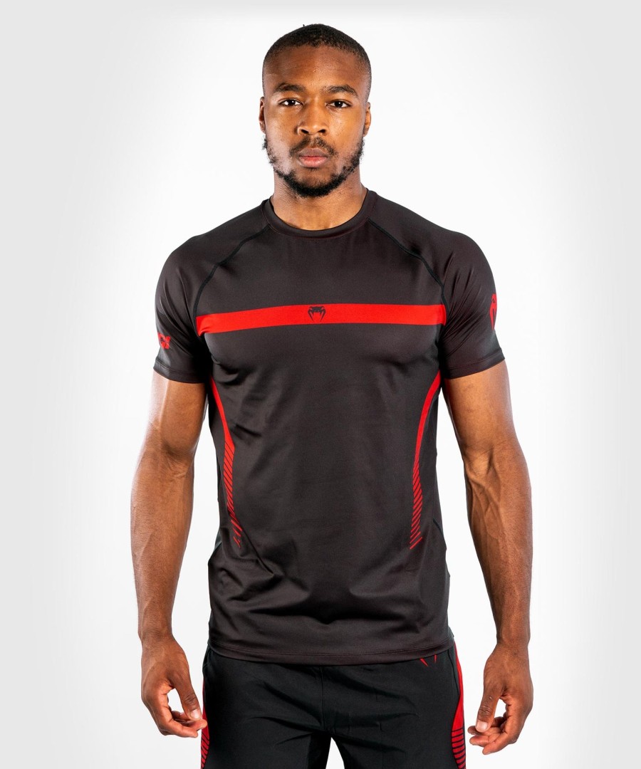 koszulka venum nogi 3.0 dry tech – czarno-czerwona