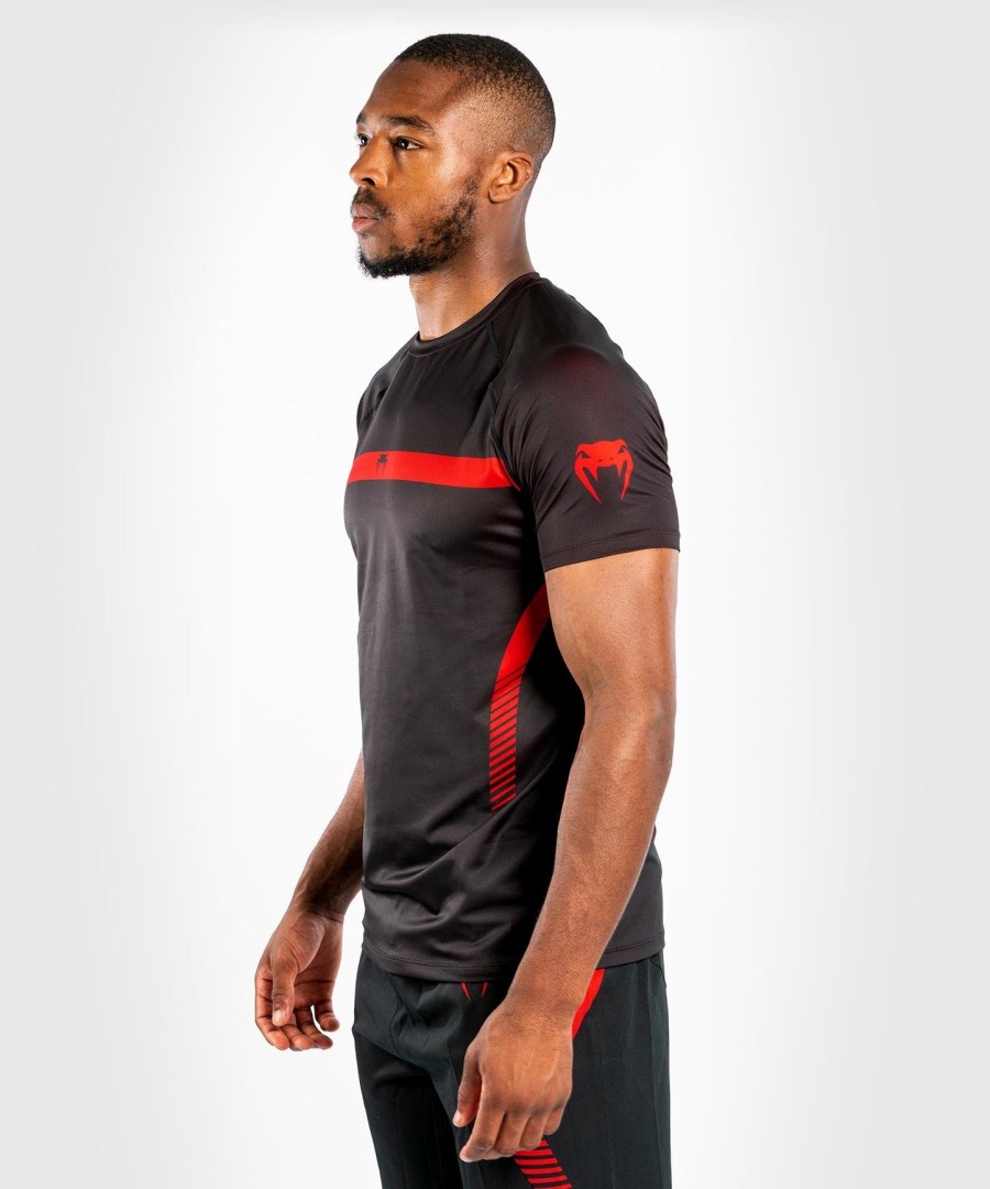 koszulka venum nogi 3.0 dry tech – czarno-czerwona