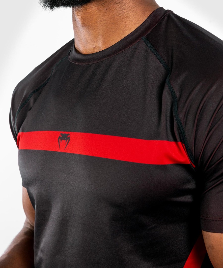 koszulka venum nogi 3.0 dry tech – czarno-czerwona