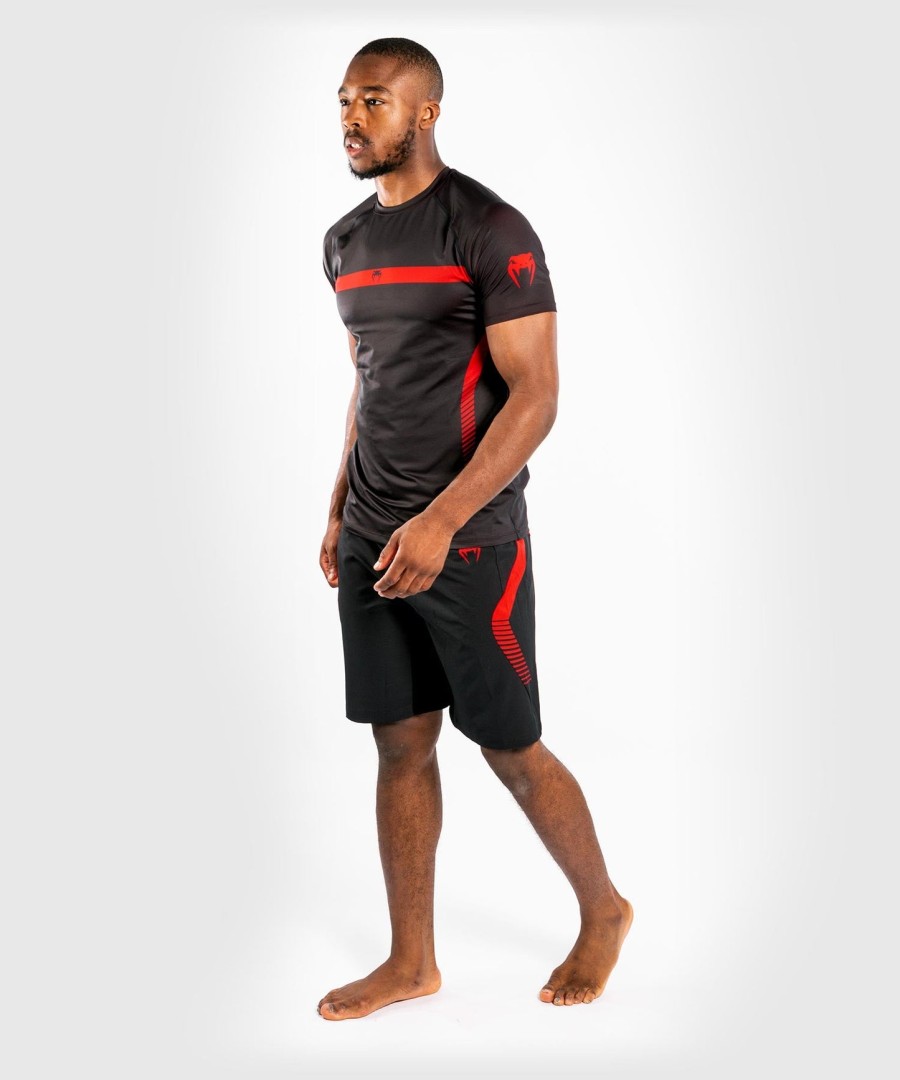 koszulka venum nogi 3.0 dry tech – czarno-czerwona