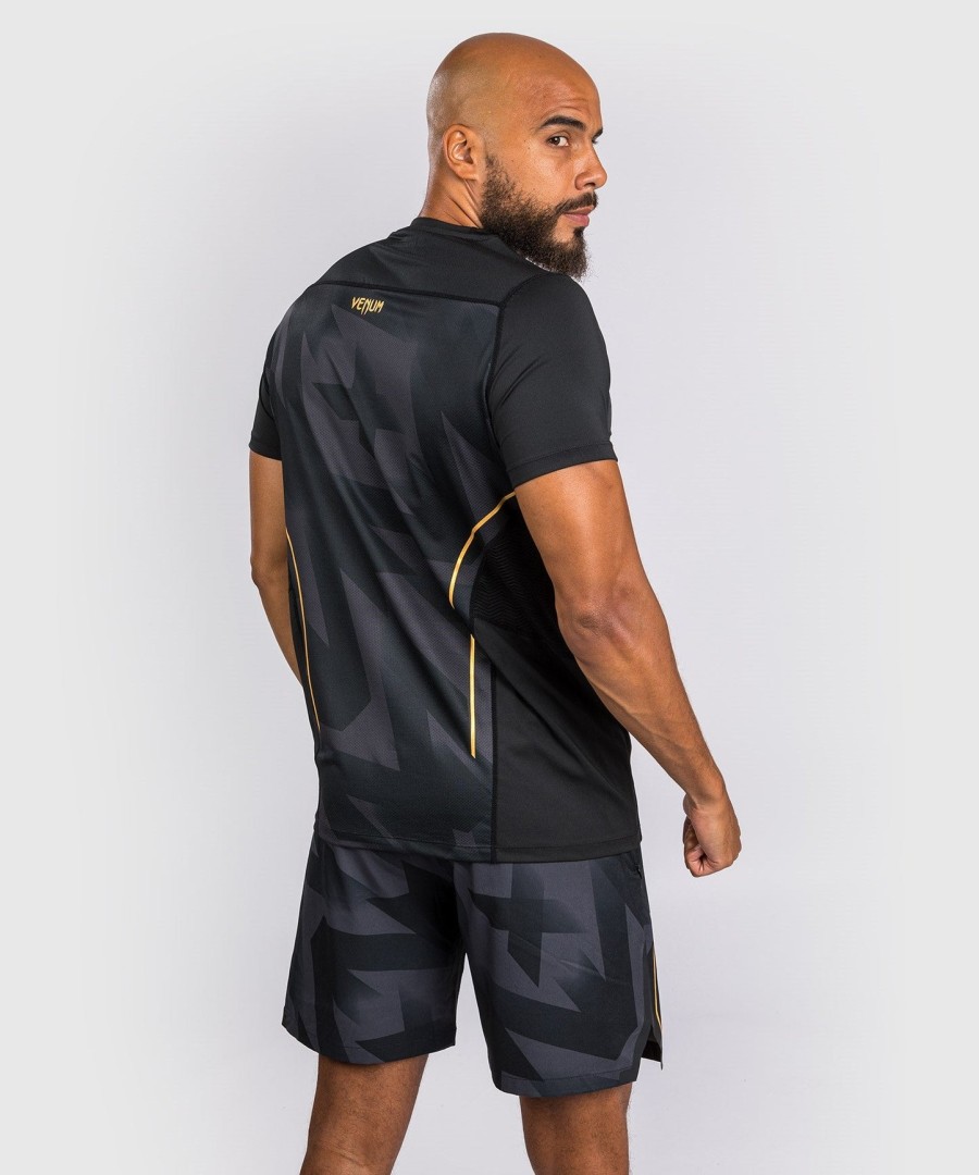 koszulka venum razor dry tech – czarno-złota