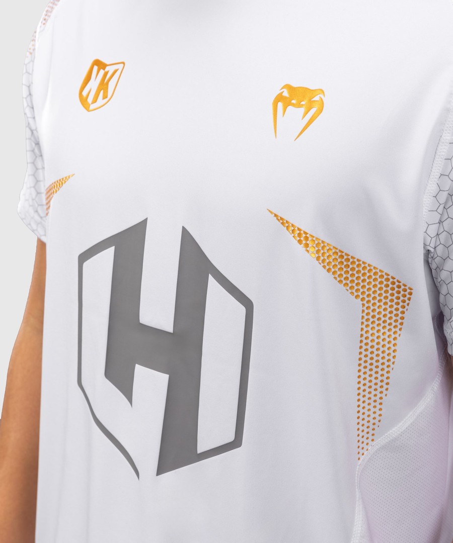koszulka mma fk x venum hexagone – biało-złota