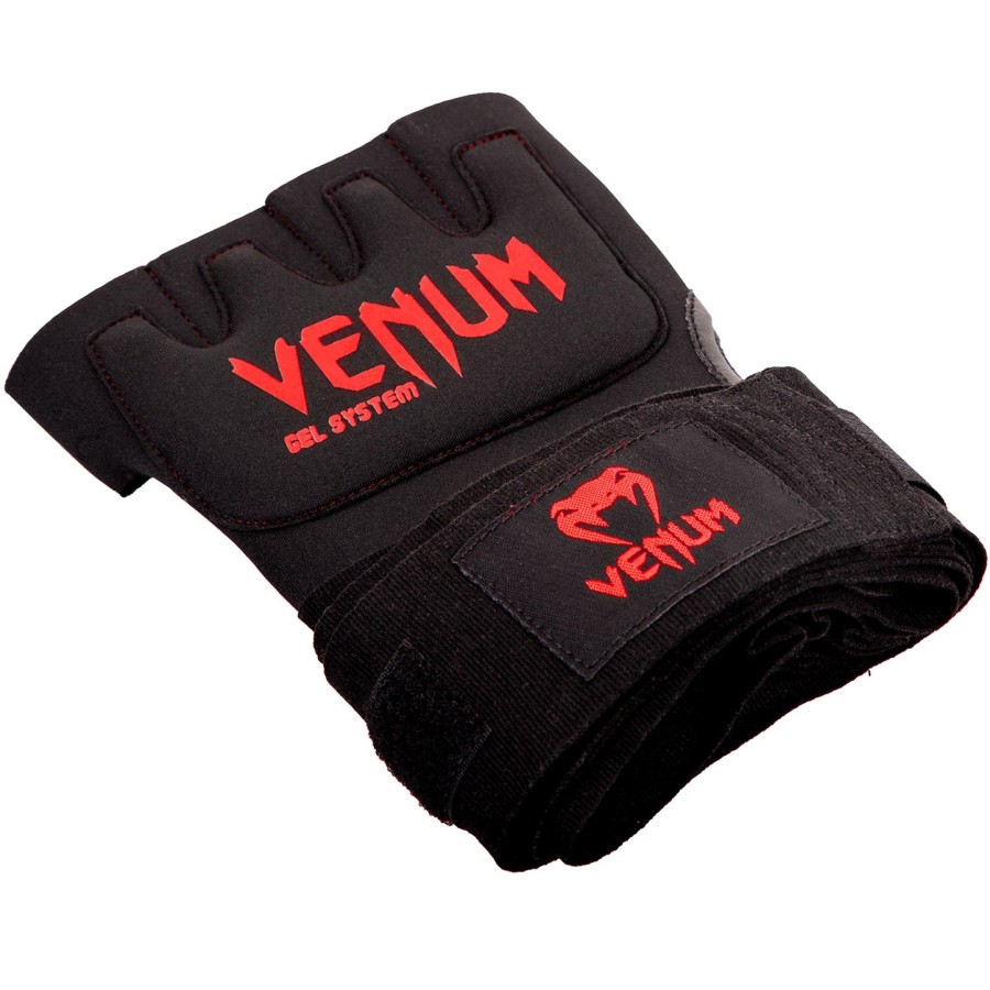 venum gel kontact quick wraps - czarno-czerwony