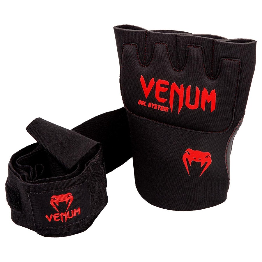venum gel kontact quick wraps - czarno-czerwony