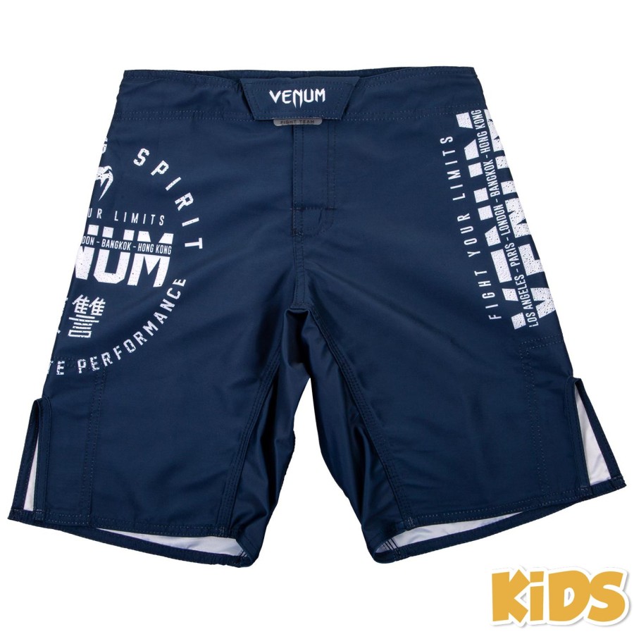 spodenki bokserskie venum signature kids fightshorts – granatowe