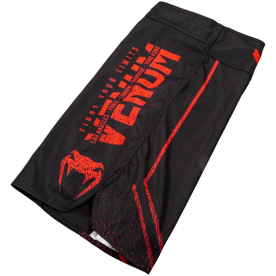 spodenki bokserskie venum signature kids fightshorts – czarno-czerwone
