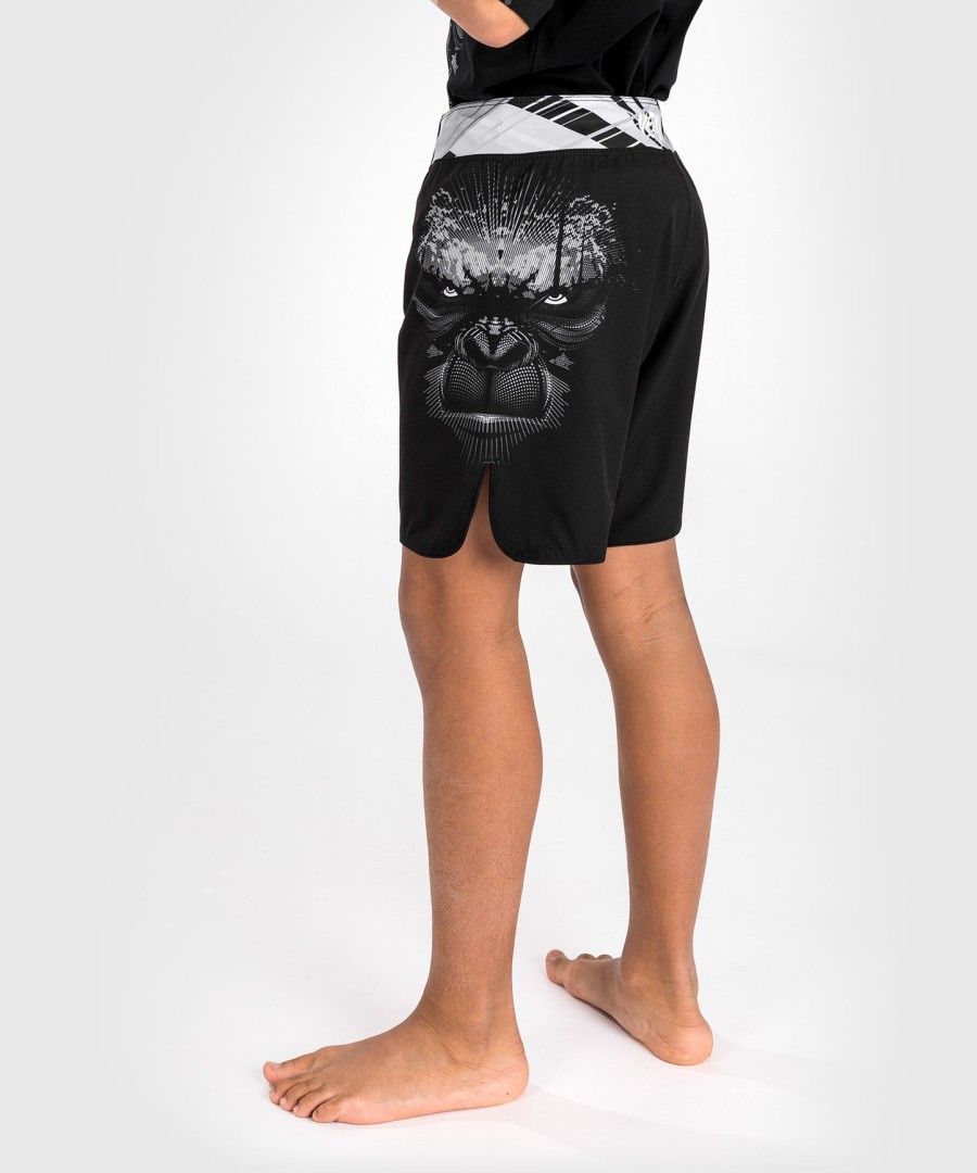 spodenki bokserskie venum gorilla jungle kids fightshorts – czarno-białe