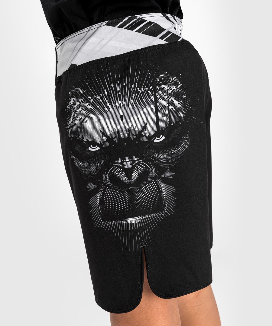 spodenki bokserskie venum gorilla jungle kids fightshorts – czarno-białe