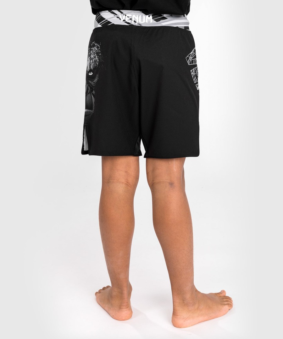 spodenki bokserskie venum gorilla jungle kids fightshorts – czarno-białe