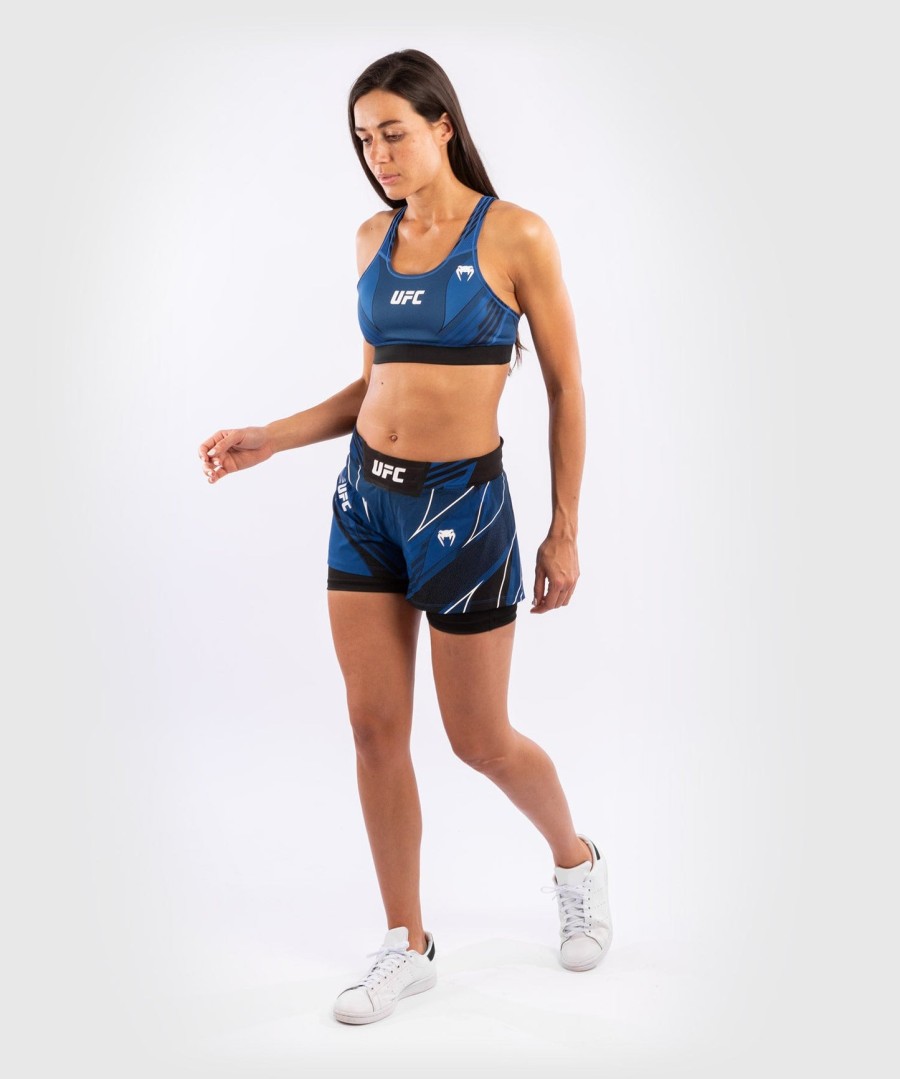 damskie spodenki ufc venum authentic fight night – krótki krój – niebieskie