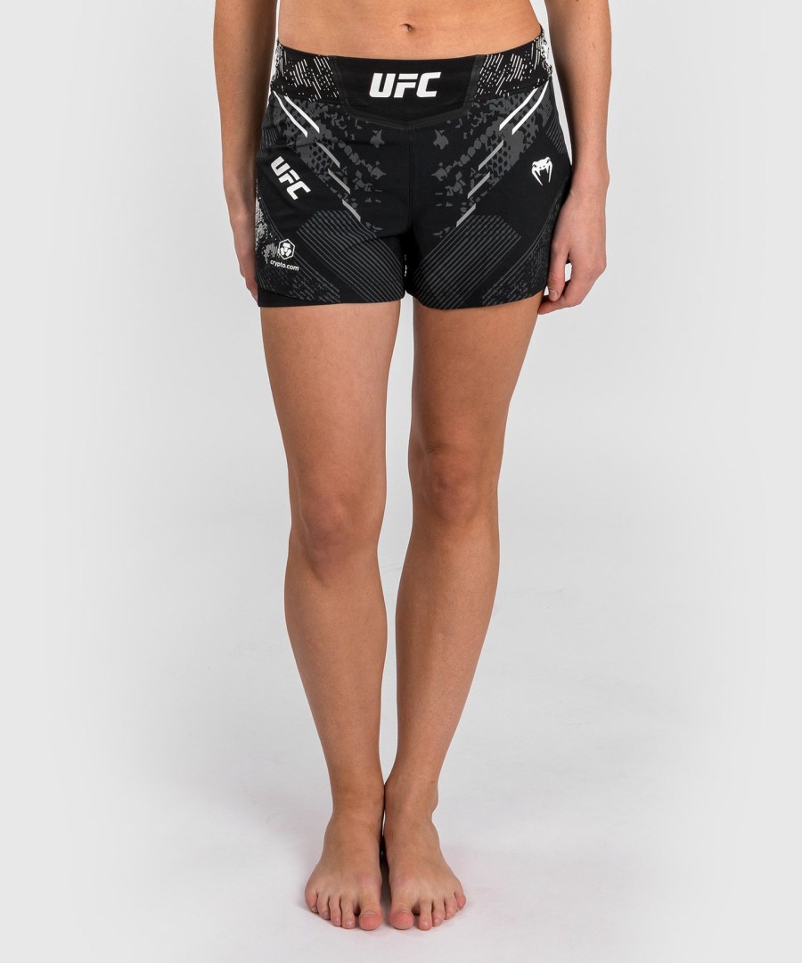 ufc adrenaline by venum spersonalizowane autentyczne spodenki fight night dla kobiet - czarne