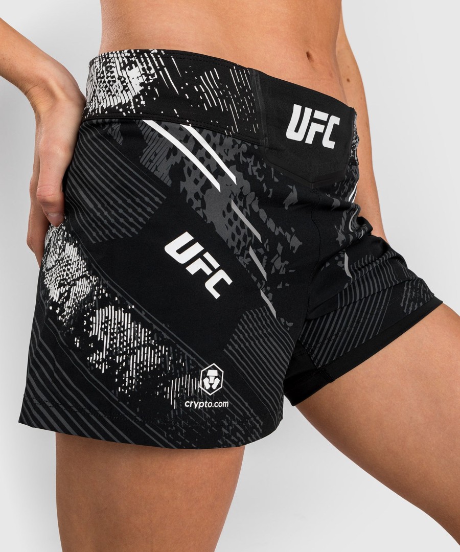 ufc adrenaline by venum spersonalizowane autentyczne spodenki fight night dla kobiet - czarne