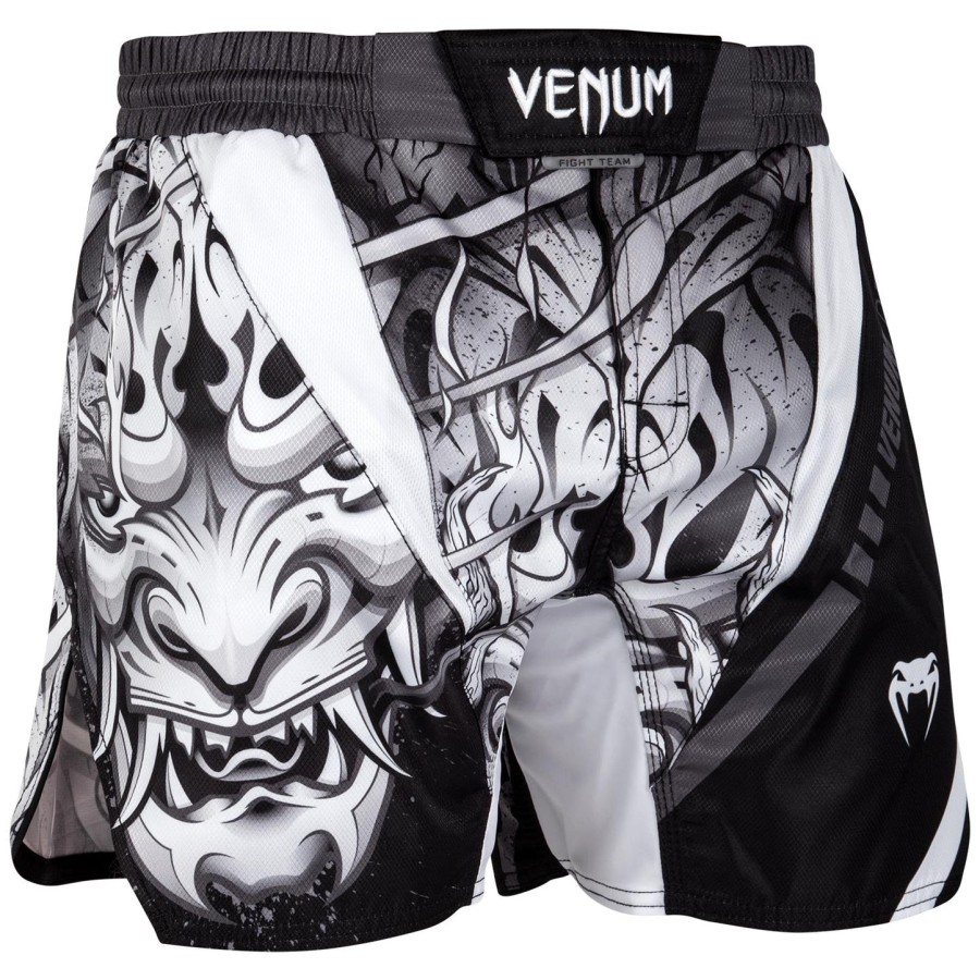 spodenki bokserskie venum devil fightshorts – białeczarne