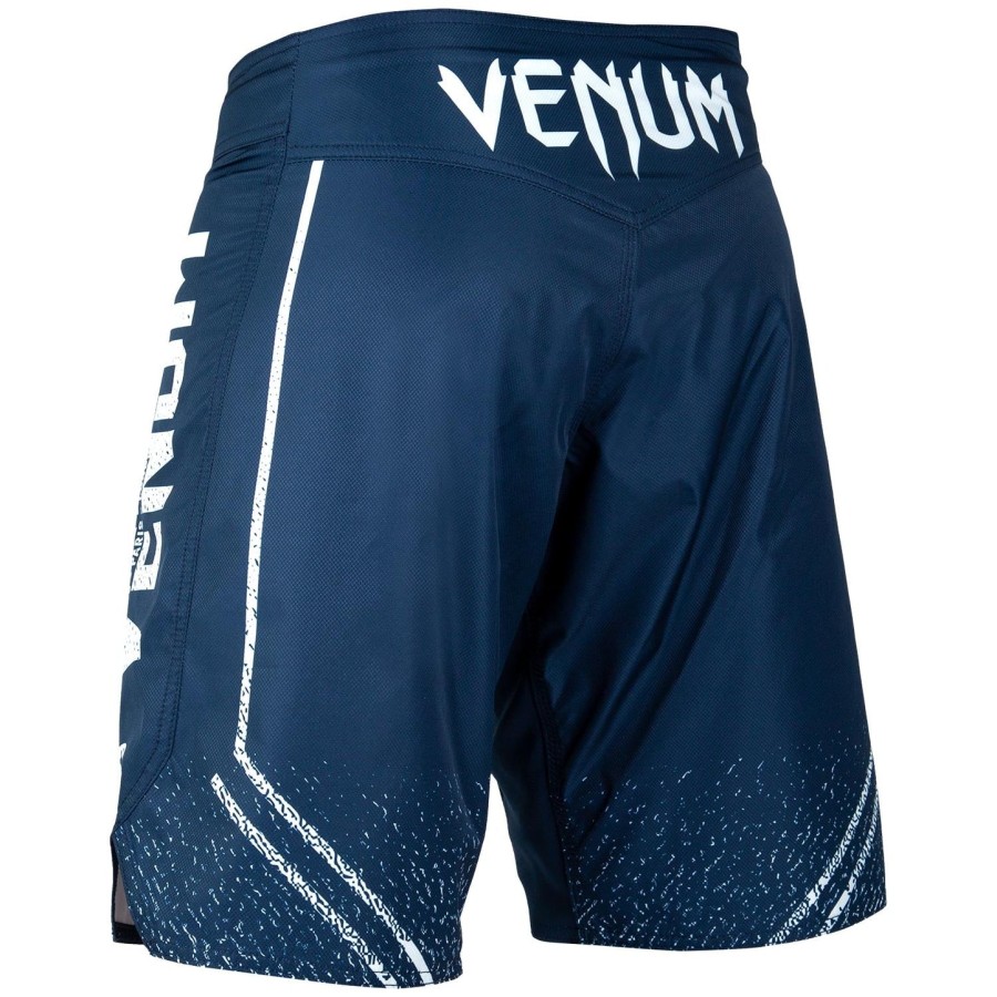 spodenki bokserskie venum signature fightshorts – granatowo-białe