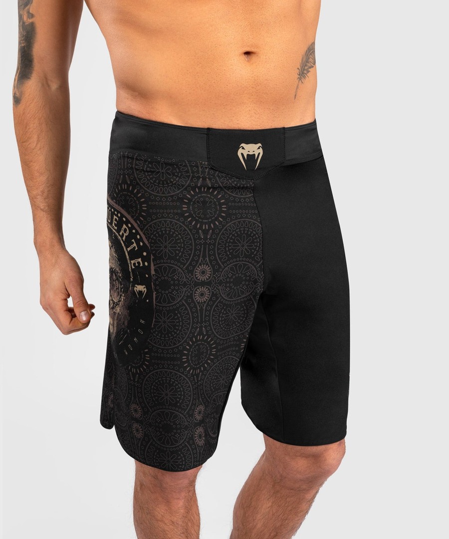 venum santa muerte dark side - spodenki bokserskie - czarno-brązowe