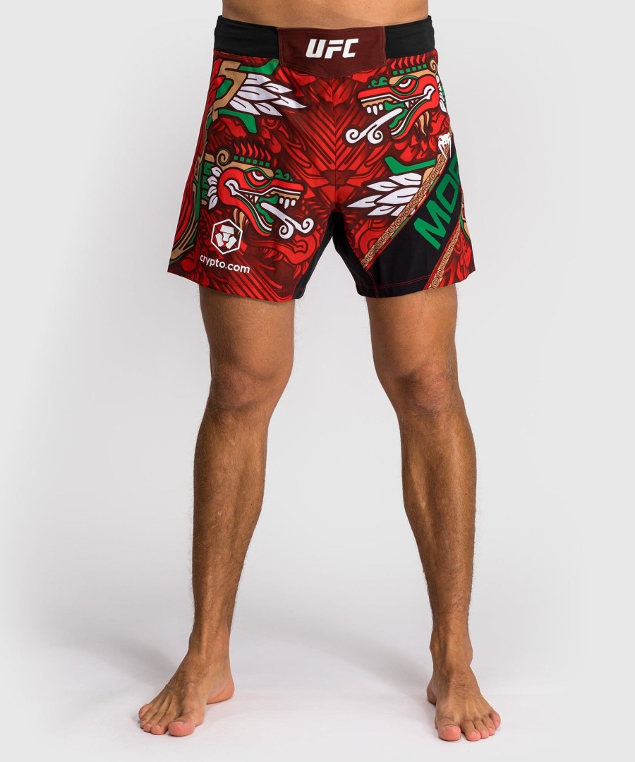 męskie spodenki ufc unrivaled marki venum red brandon moreno short fit fight short