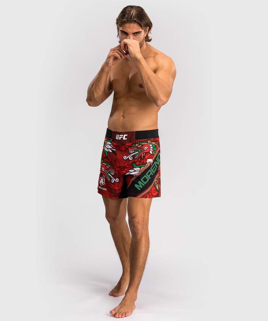męskie spodenki ufc unrivaled marki venum red brandon moreno short fit fight short