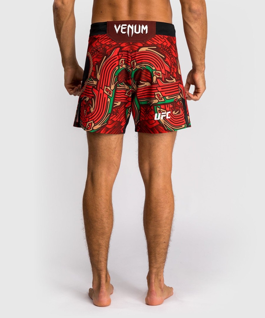 męskie spodenki ufc unrivaled marki venum red brandon moreno short fit fight short