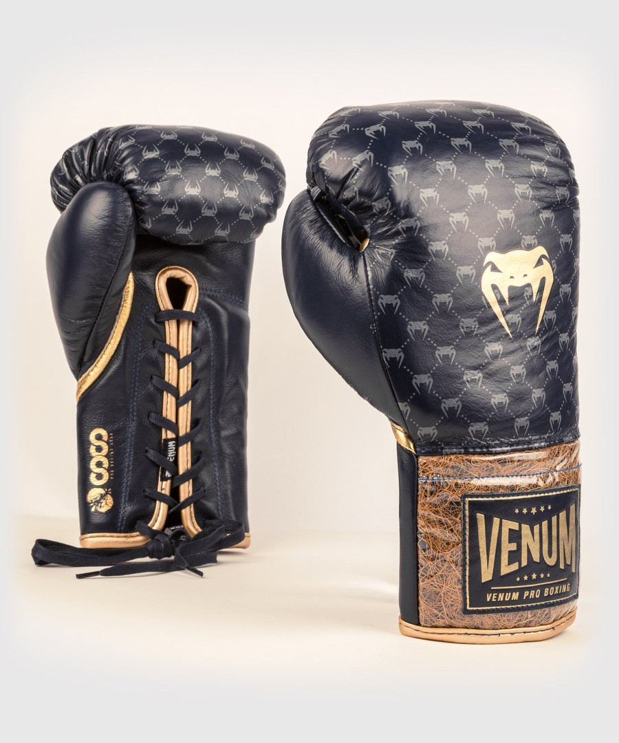 rękawice bokserskie venum coco monogram pro lace up – state blue