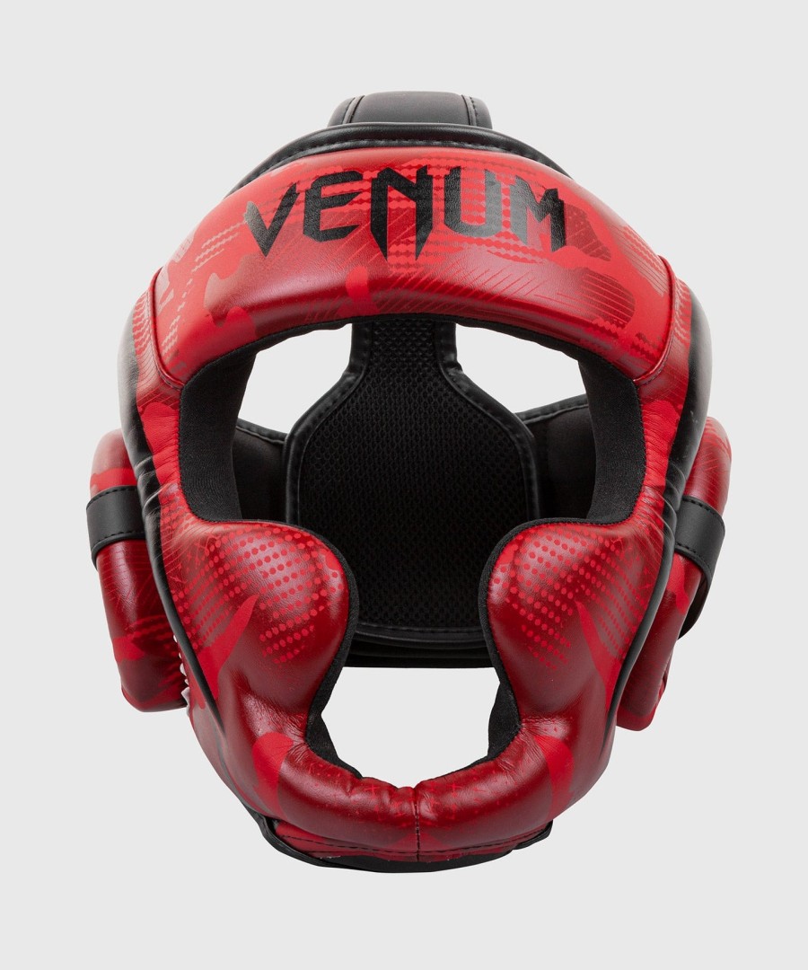 kask bokserski venum elite – czerwony kamuflaż