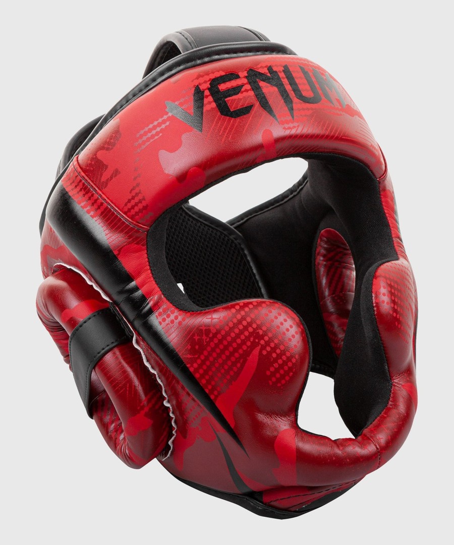 kask bokserski venum elite – czerwony kamuflaż