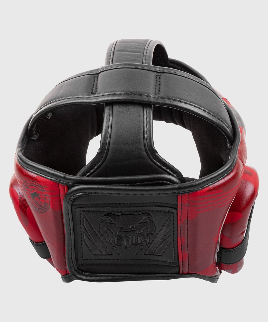 kask bokserski venum elite – czerwony kamuflaż