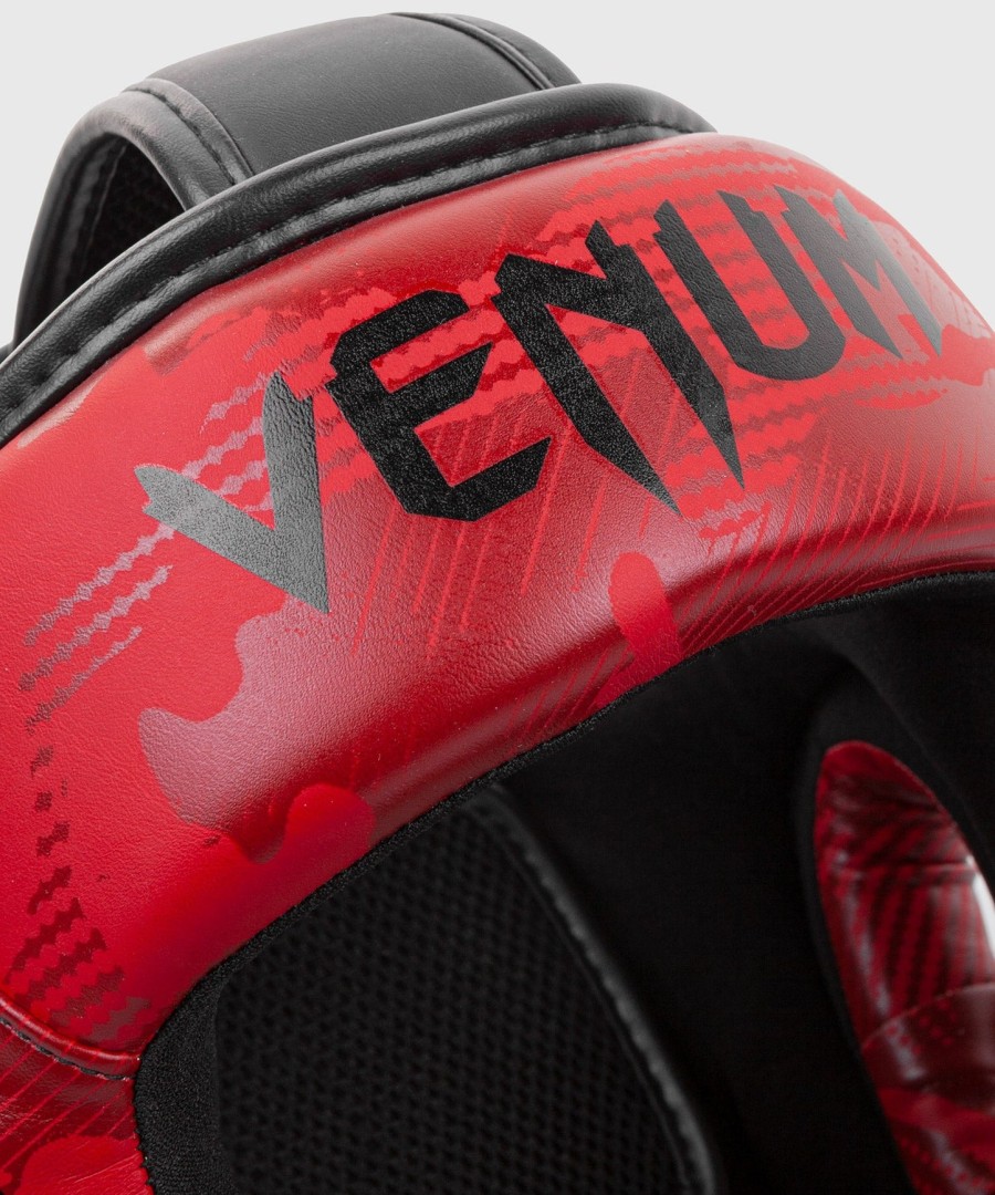 kask bokserski venum elite – czerwony kamuflaż