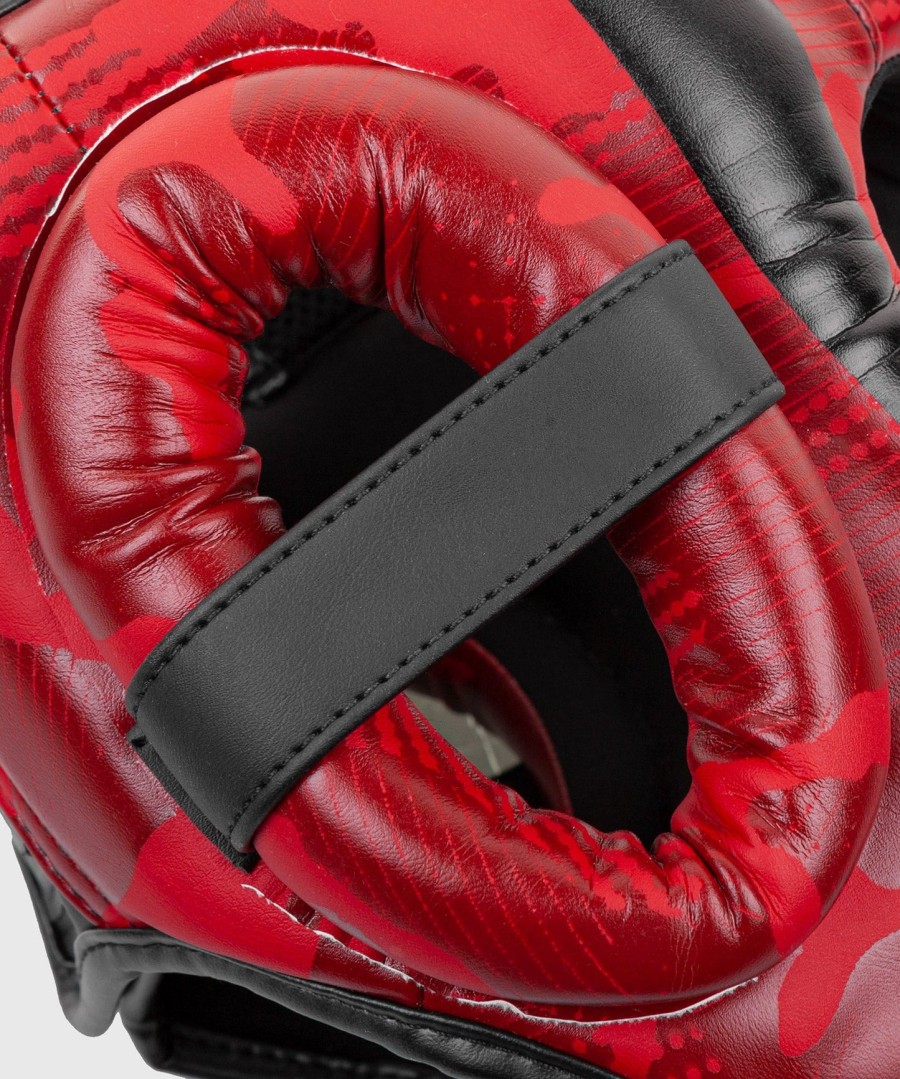 kask bokserski venum elite – czerwony kamuflaż