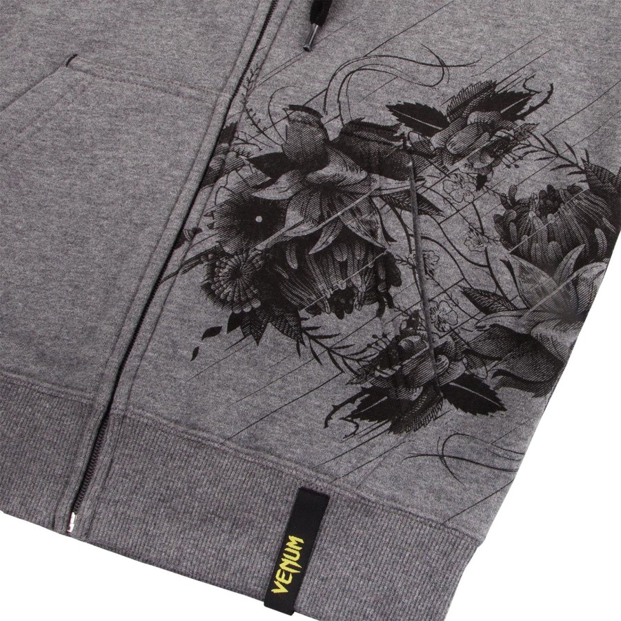 bluza z kapturem venum floral – heather grey – dla kobiet