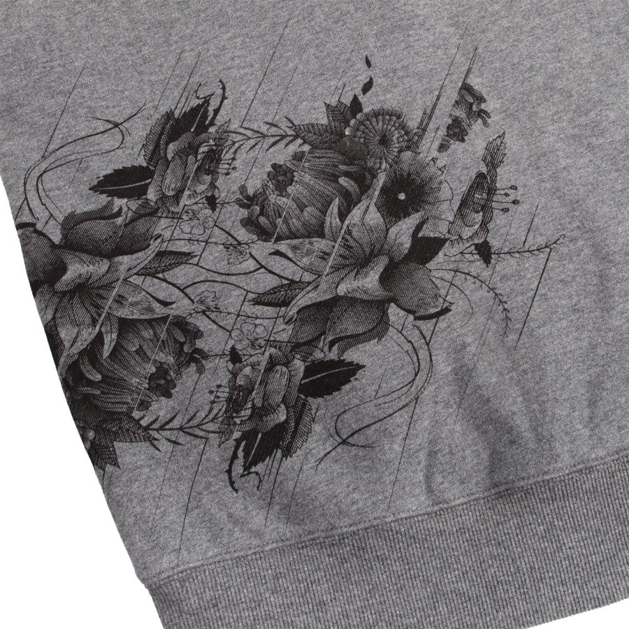 bluza z kapturem venum floral – heather grey – dla kobiet