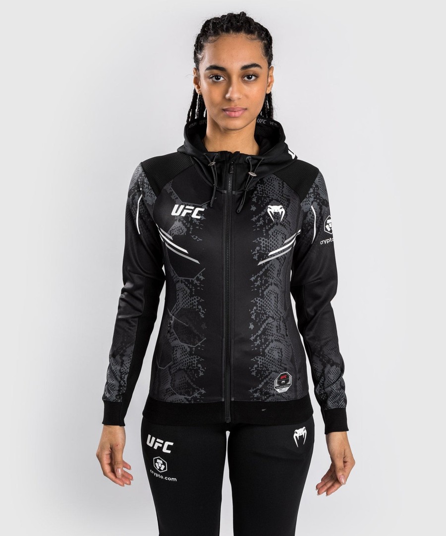 bluza z kapturem ufc adrenaline by venum authentic fight night women walkout – czarna