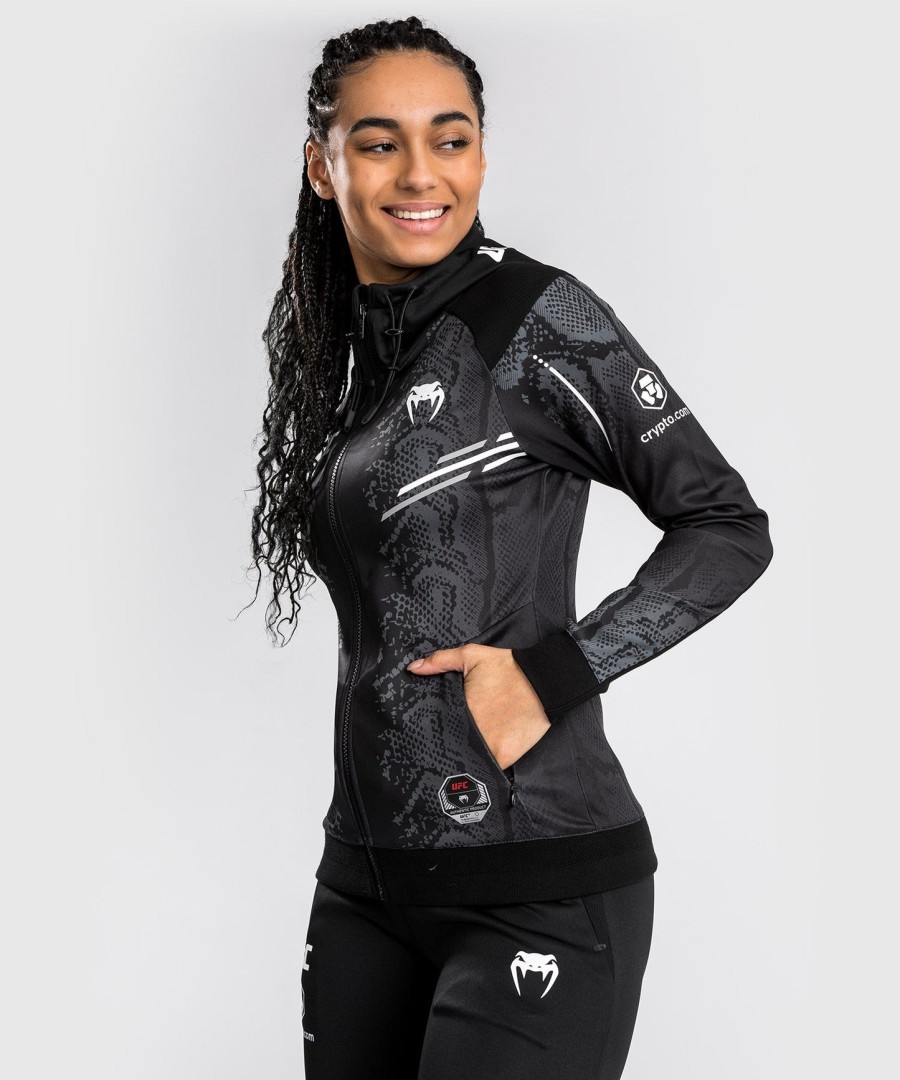 bluza z kapturem ufc adrenaline by venum authentic fight night women walkout – czarna