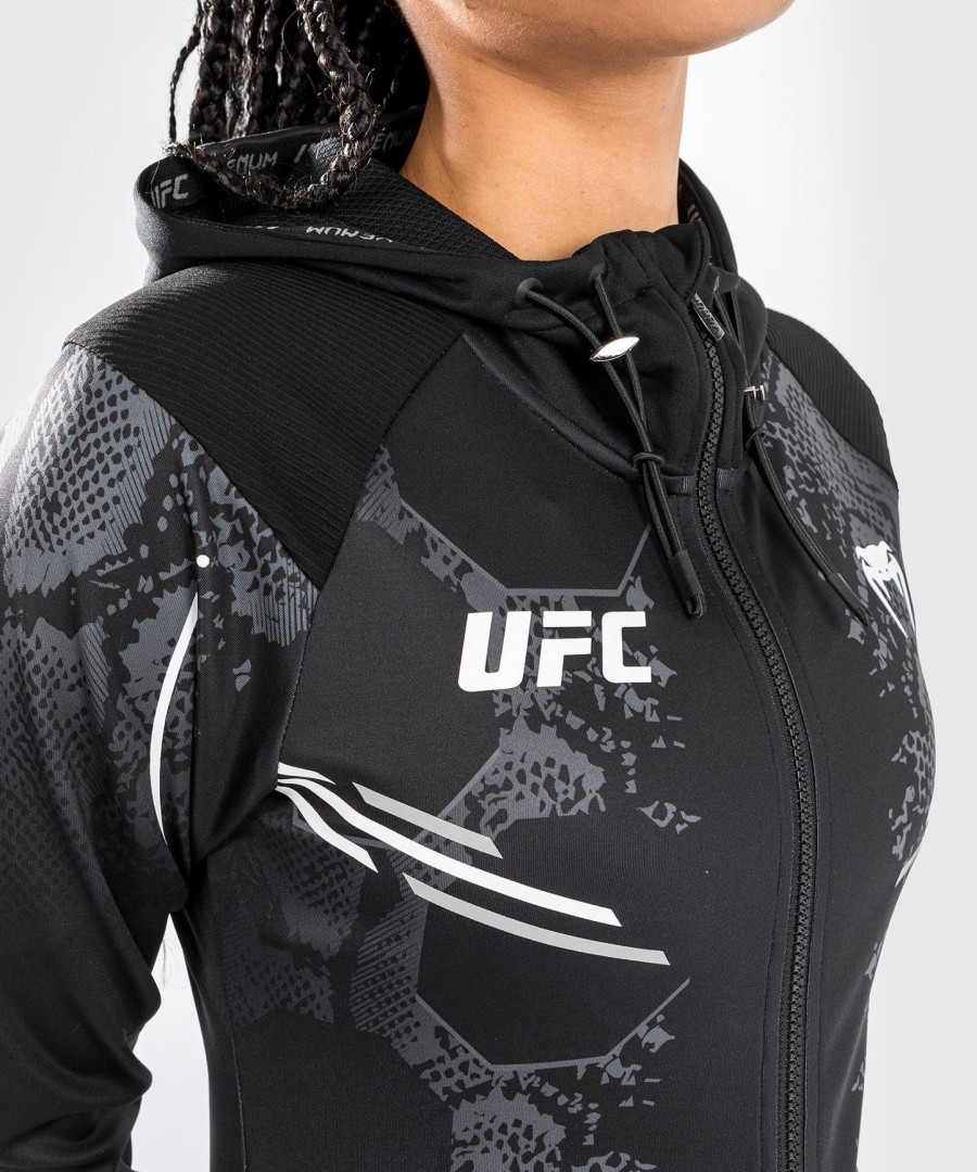 bluza z kapturem ufc adrenaline by venum authentic fight night women walkout – czarna