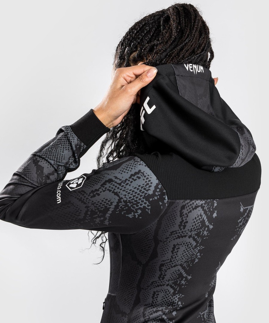 bluza z kapturem ufc adrenaline by venum authentic fight night women walkout – czarna